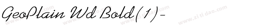 GeoPlain Wd Bold(1)字体转换